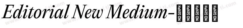 Editorial New Medium字体转换